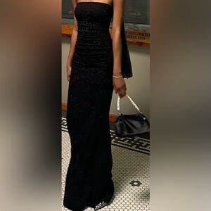 Windsor Black Strapless Gown